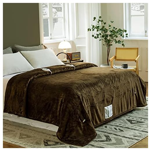 JET'S HOME Heated Blanket King 100"x90" - ETL&FCC Certified Flannel Electric Blanket Throw Machine Washable Heating Blanket with 4 Heating Levels 10 Hours Auto-Off Overheating Protection (Pinecone)