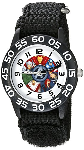 Marvel Kids' W002624 Avengers Time Teacher Analog Display Analog Quartz Black Watch