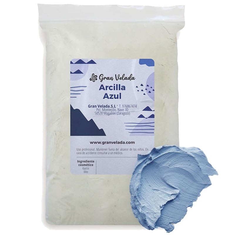 Gran Velada – Arcilla Azul 5 Kg | Formato Profesional | Arcilla Natural Purificante y Calmante para Mascarillas, Exfoliantes y Cosmética Casera
