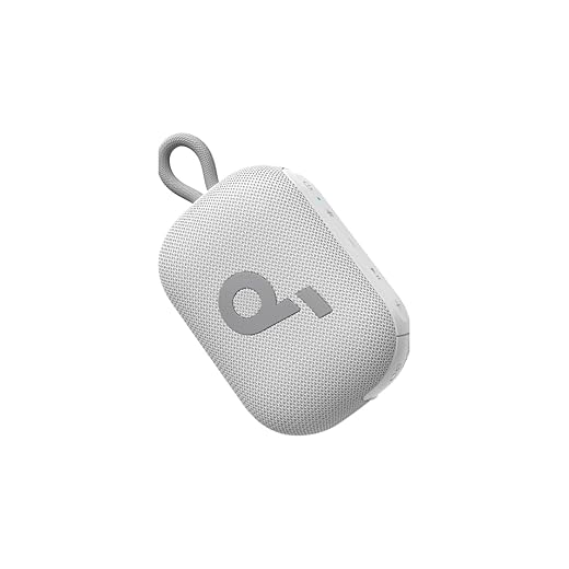 soundcore Select 4 Go Bluetooth Shower Speaker by Anker, IP67 Waterproof/Dustproof, Portable, Wireless, 20H Playtime, Floatable, Powerful Sound, Electronics for Outdoors/Home/Office/Travel/Party-White