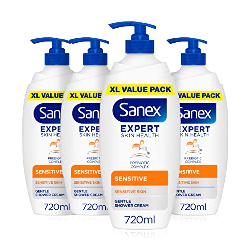 Sanex Expert Skin Health Sensitive Shower Gel 720ml x 4 Pump