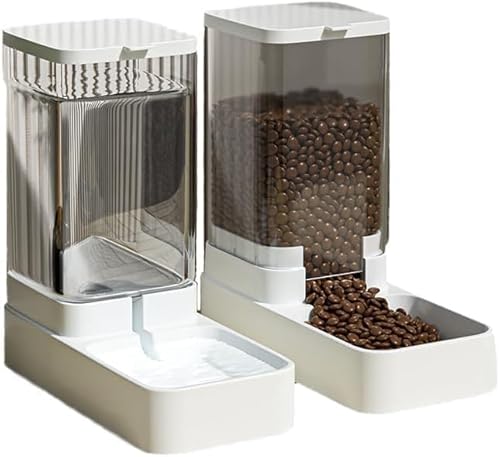 自動給餌器 猫 犬 自動給水器 セット 【全部洗える 透明 大容量 猫犬用 小動物用 犬】ペット用品 餌2.6kg 水3.3L