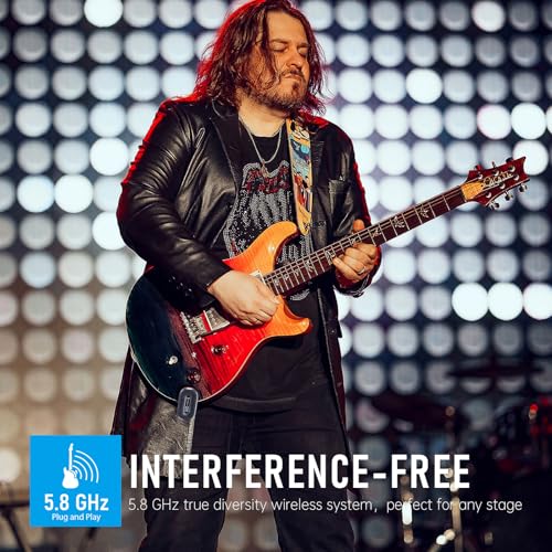 xvive a58 wireless guitar system 58ghz wireless guitar transmitter receiver for active or passive pickup electricacoustic bass guitar