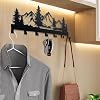 CatTerranM Metal Key Holder, Wall Mounted Key Hooks, Key Holder for Wall, Key Organizer Rack with 7 Hooks, Key Hanger Decor for Kitchen, Entryway, Hallway, Bedroom, Doorway (Mountain 12IN) #4