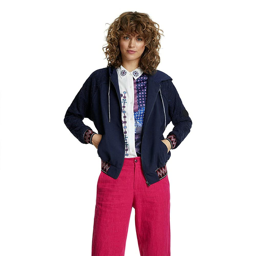 Desigual Women's Blue Chaq_larisa Coat, (Marino 5001), Medium