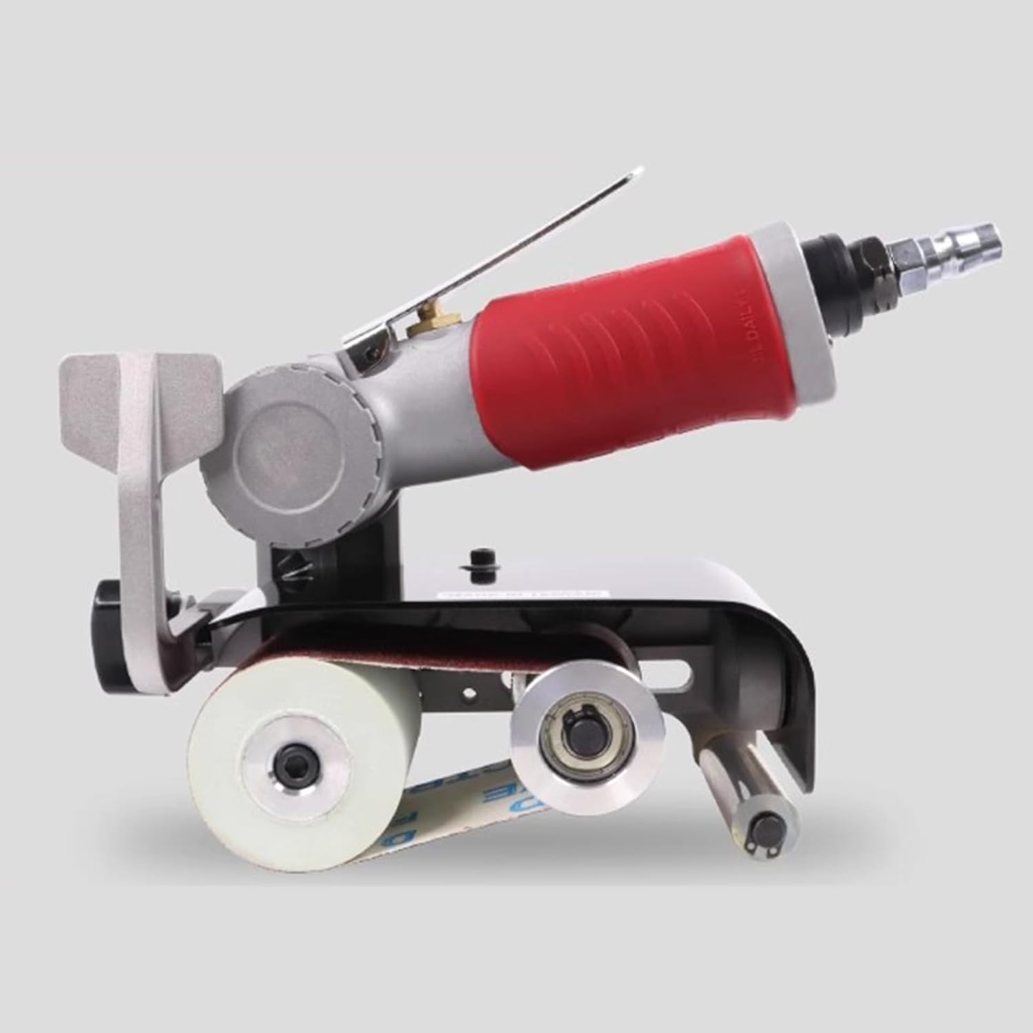 GYKOZY Pneumatic Roller Belt Sander, Handheld Polishing Grinding Machine 7000 RPM, Adjustable Handle for Wood Iron Aluminium Metal