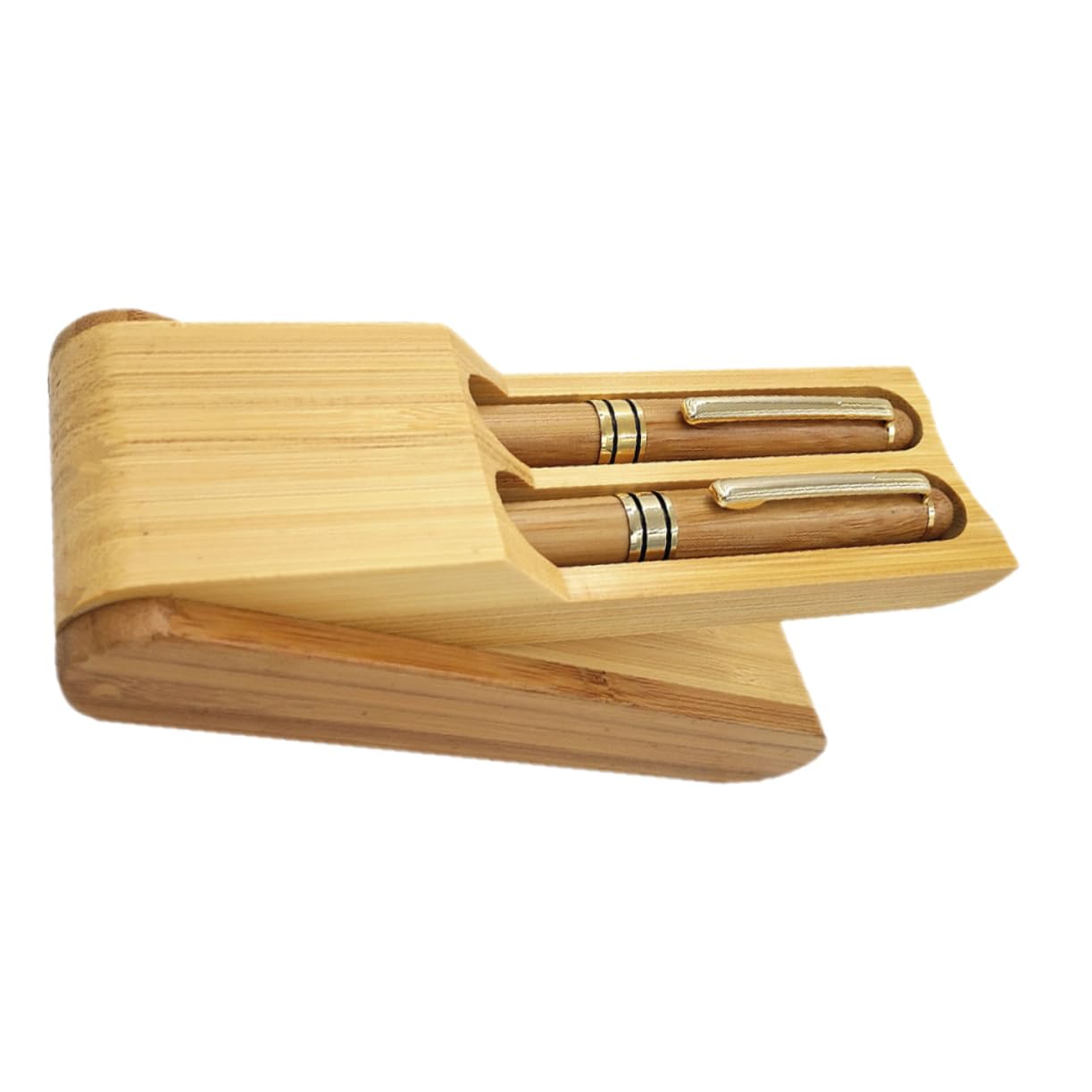 4 Sätze Stift-set Büro Stift Schreibstift Tragbare Signierstifte Etui Füllfederhalter Für Kalligrafie Kalligraphie-übungsstift Tintenstift Reisestift Bambus Brown