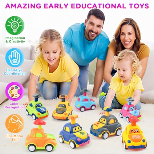 Set de 8 coches de juguete para niños 1-3 años miniatura 4