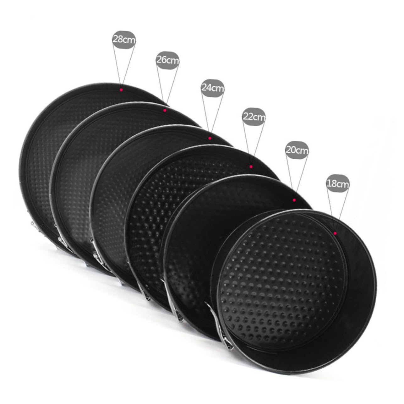 Zerodeko 6pièce Moules à Gâteaux Ronds Antiadhésifs Avec Fond Nid Abeille Pour Pâtisserie Maison Fête Mariage