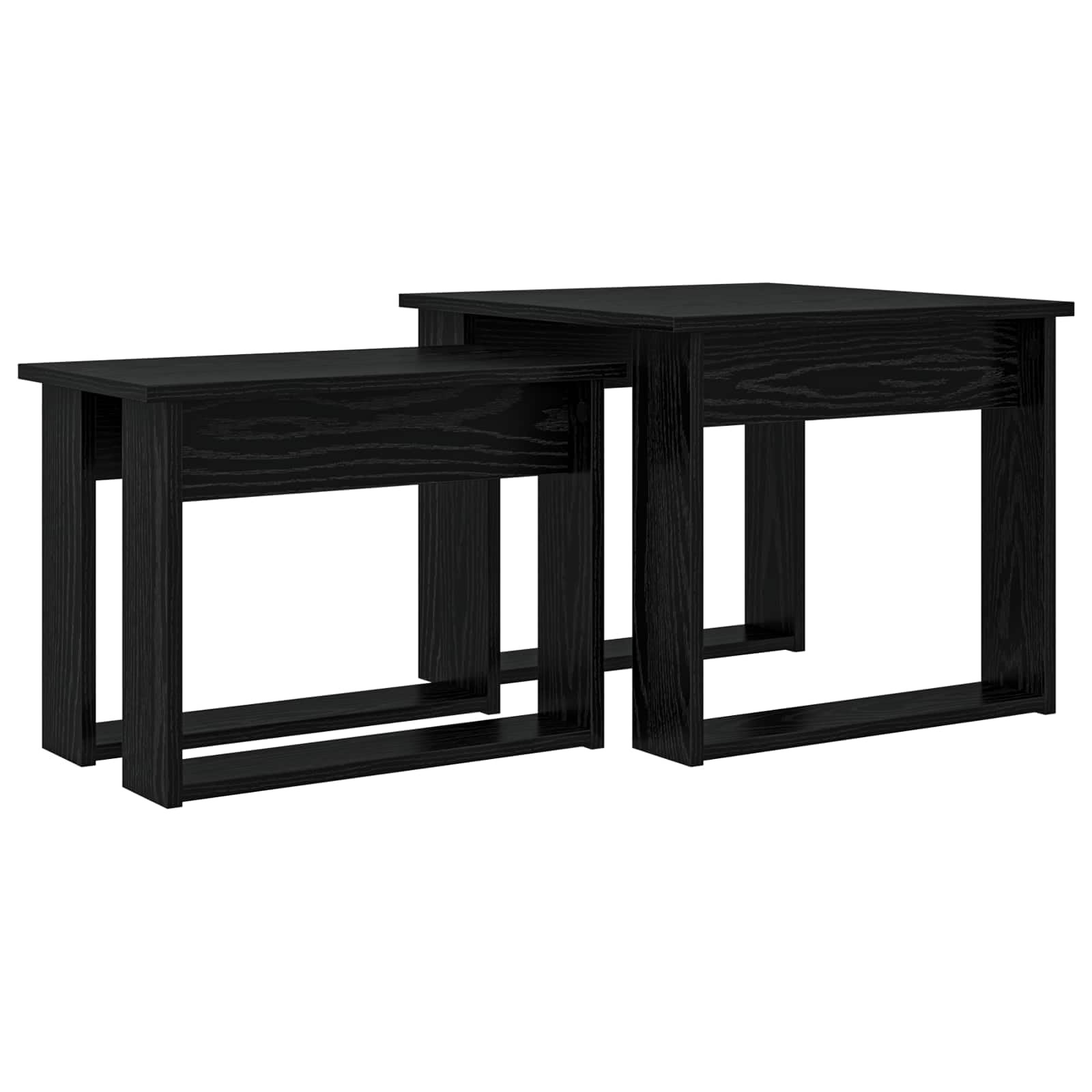 Set di 2 tavolini da caffè in legno effetto rovere | Tavolino salvaspazio per il soggiorno con design robusto e utilizzo flessibile come tavolino da caffè.