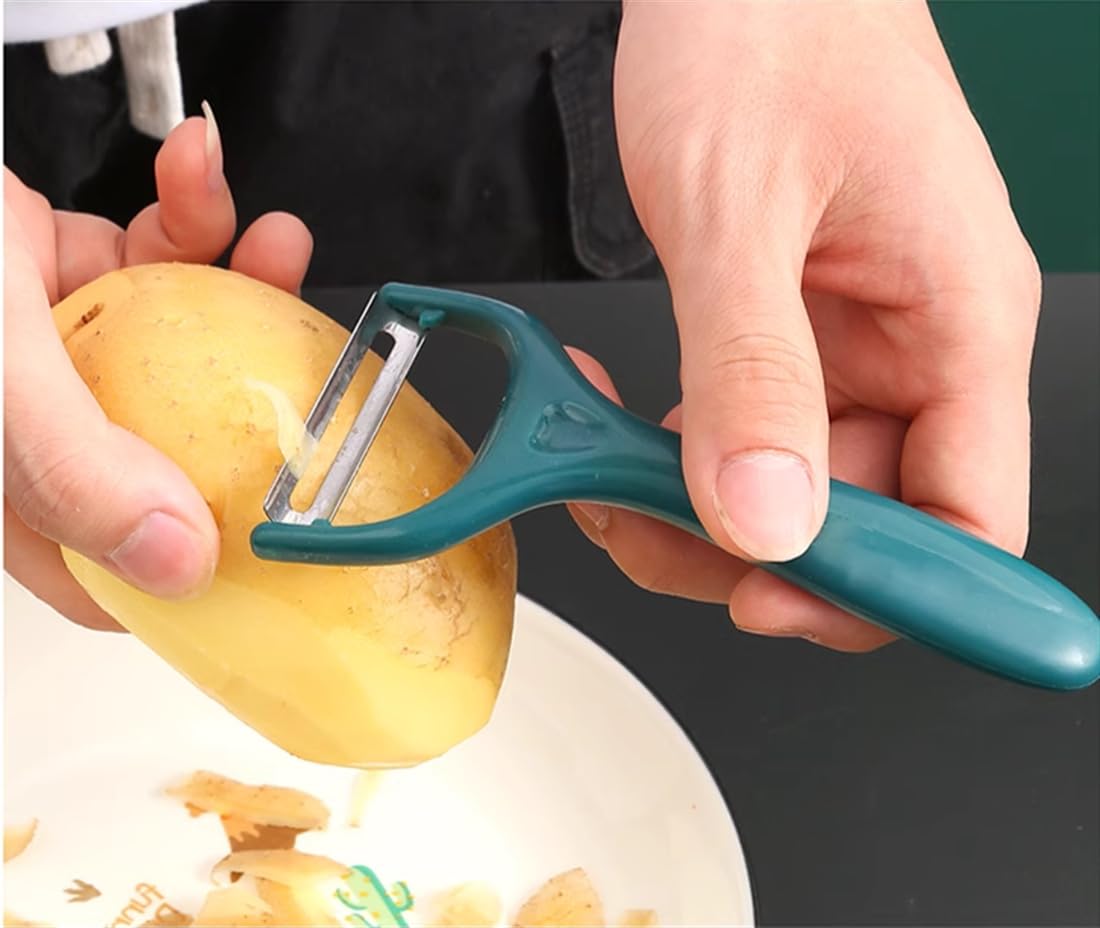Pelador de patatas en forma de Y, pelador de frutas ultra afilado de cocina premium con hoja afilada para zanahorias, papas, naranjas, cítricos 4