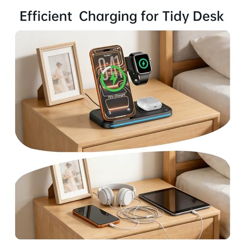 74% Off 3-in-1 Wireless Charging Station for iPhone, Watch, AirPods