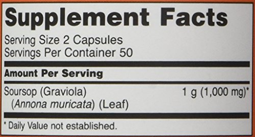 Now Graviola 500Mg, 100 Capsules (Pack Of 2) #TOP4