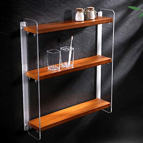 Jydqm Bathroom Shelf-Wall Mount Single Layer Rectangle Glass Shelf Black Oil Rubbed Bronze Finish Bathroom Storage Bathroom Accessories Holder (Color : Style 2, Size : 60Cm) #TOP2