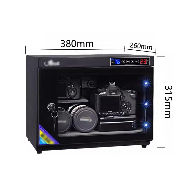 SLR-Kamera-/Objektiv-/Briefmarken-Trocknungsbox, Intelligente Dual-Screen-Steuerung, Entfeuchtungsschrank Für Fotografische Geräte,25L