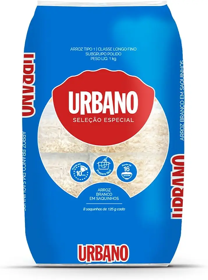Urbano, Arroz Branco, 8 Saquinhos - 125g cada