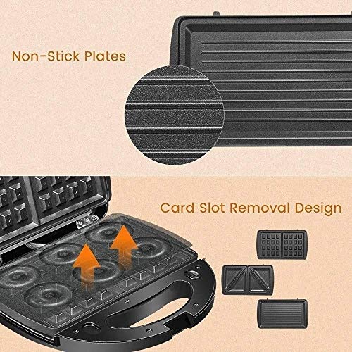 WMMCM Waffel-Hersteller Non-Stick Antihaft-Beschichtung Antihaft-belgische Waffel-Hersteller mit regelbarer Temperatur… – Bild 3