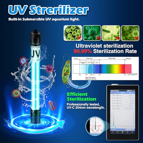 Image of Turtle Tank Filter Aquarium Fish Filter w /U-V Light for Large 40-150 Gallon