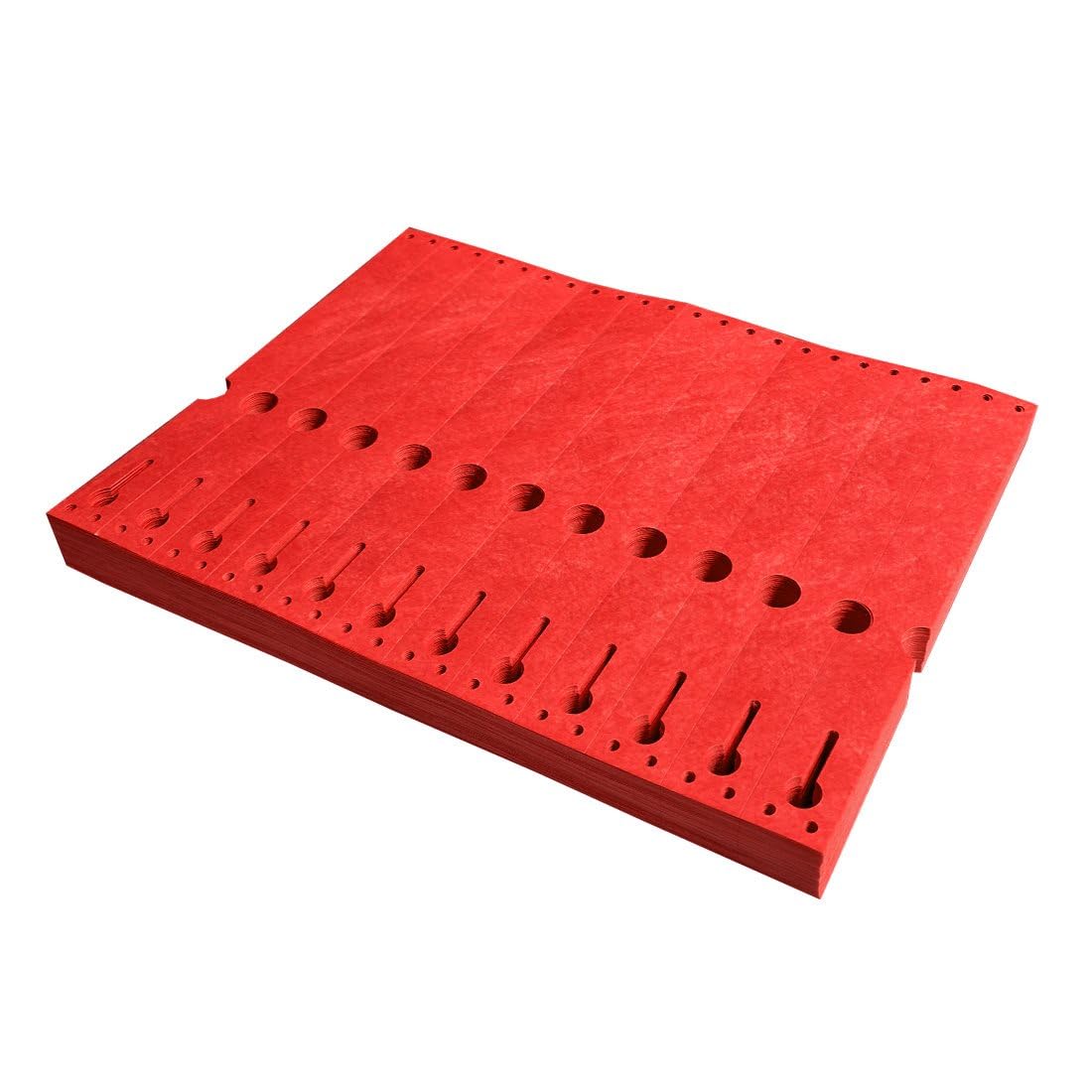 CombiCraft Tyvek Schlaufenetiketten - 220 x 25,4 mm - 1000 Stück - rot - 105 g/m² Tyvek - Geeignet für Matrixdrucker - Beschriftbar - Ideal für verschiedene Sektoren