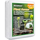 MAQIHAN Plant Cover - 6.5 ft x 13 ft Plant Covers Freeze Protection, Non-Woven Winter Freeze Protection, Reusable Floating Row Frost Blankets for Outdoor Garden, Frost Cloth for Cold Weather Snow