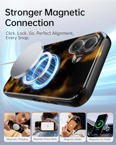 Coque iPhone 17 léopard fine anti-choc compatible chargeur MagSafe