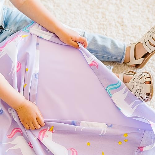 Image of Wildkin Kids Microfiber Nap Mat Cover - Soft, Durable & Fits 1.5 inch Vinyl Sleep Mats (Unicorn)