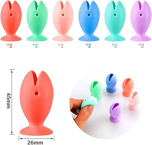 Miniatura 4 de 12 soportes de silicona para cepillos de dientes y fundas de cabeza de cepillo de dientes, 6 pares de tapas de cepillo de dientes para viajes,