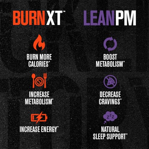 Image of Jacked Factory Burn-XT + Lean-PM Kit - 24-Hour Body Composition & Metabolism Support Stack - Day & Night Formula - 60 Count, 2 Pack