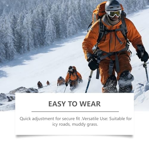 Antirutsch Spikes, 2026 Neu Anti Rutsch Schuhspikes, 1 Paar Ice Schuhkrallen mit 5 Zähne Universal Non-Slip Gripper Spikes Antirutsch Spike zum Überziehen Ice Grips für Schuhe Stiefel, Spazierengehen