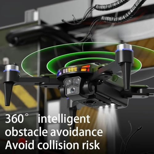 Image of MS ENTERPRISE Foldable Drone with 4K UHD Camera Brushless Motors, Obstacle Avoidance Sensor, Long Range, 16 Min Flight, Smart Auto Return 4.5 Inch LCD Display