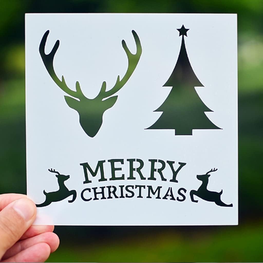 Cake Christmas Baking Stencils Templates for Side Baking Mesh Stencil Fondant for Impres Cookie Stencils Christmas
