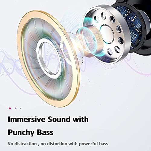 Wireless Earbuds Headphones Bluetooth 5.2 In-Ear Earbuds Noise Cancelling Wireless Ear buds IPX7 Waterproof Stereo Built-in Mic Sports Earphones for IOS/Android/Samsung (White)