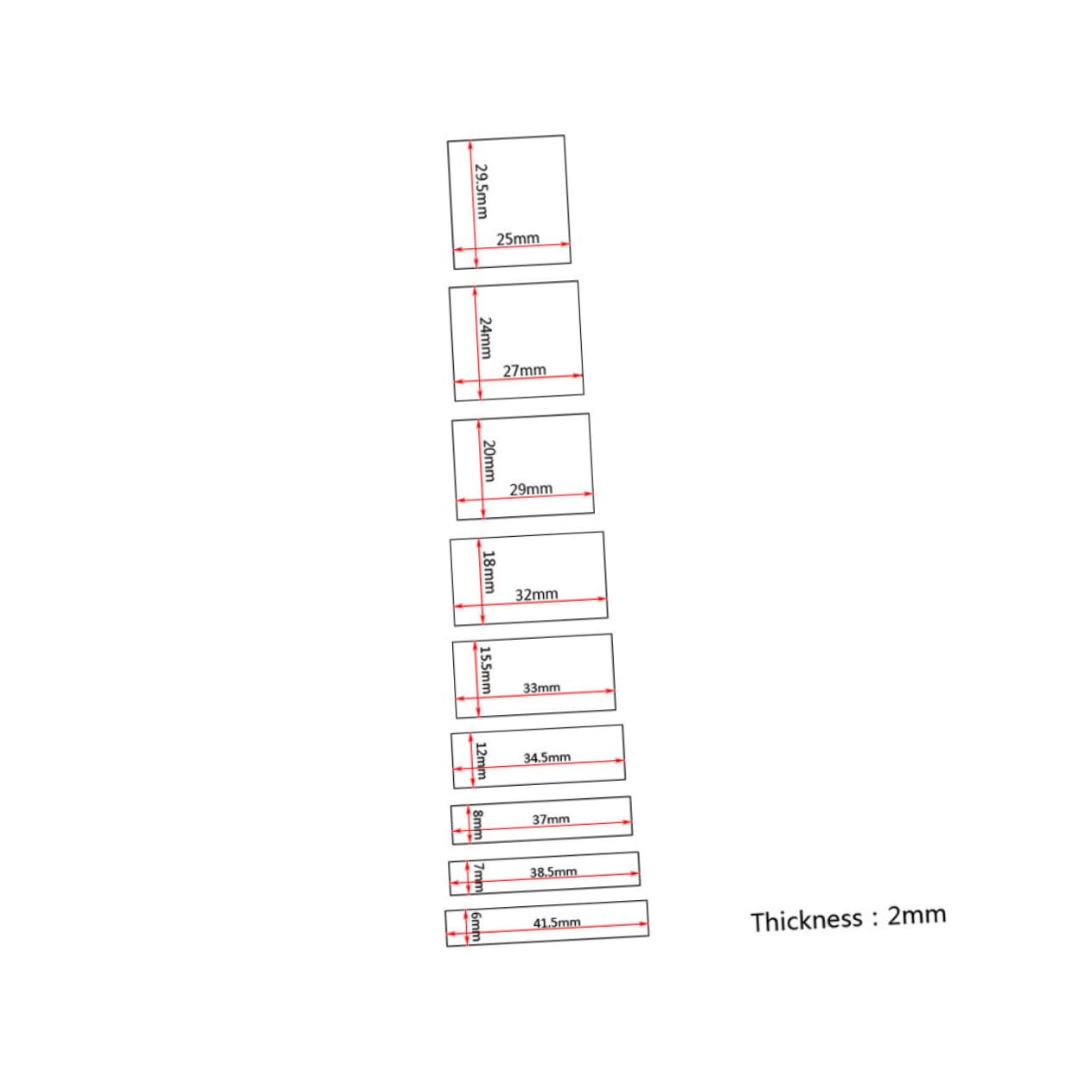 BESTonZON Diy Guitar Parts 9pcs Inlays Fretboard Inlay Markers Shell Material for Guitar Fretboard