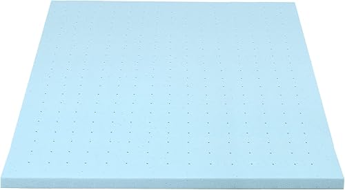 Miniatura 8 de KOMFOTT Cubrecolchón de espuma tamaño Queen de 4 pulgadas, gel refrescante, suave, ventilado, con memoria, para cama Queen firme, color verde