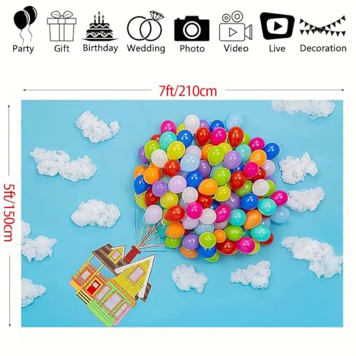 Fondo de fiesta con globos de 2.1x1.5 m de vinilo miniatura 6
