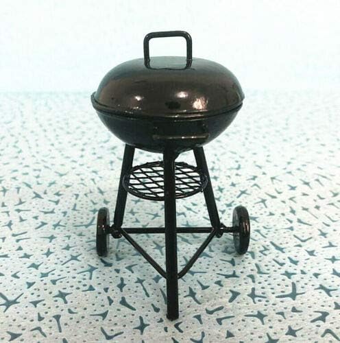 EatingBiting 1:12 mini House Miniature Furniture Room Kitchen Utensils Garden Round BBQ Oven Grill for Kitchen Small House Decor of Livingroom, Bedroom, Diningroom,Study Room, Sewing Room image 5