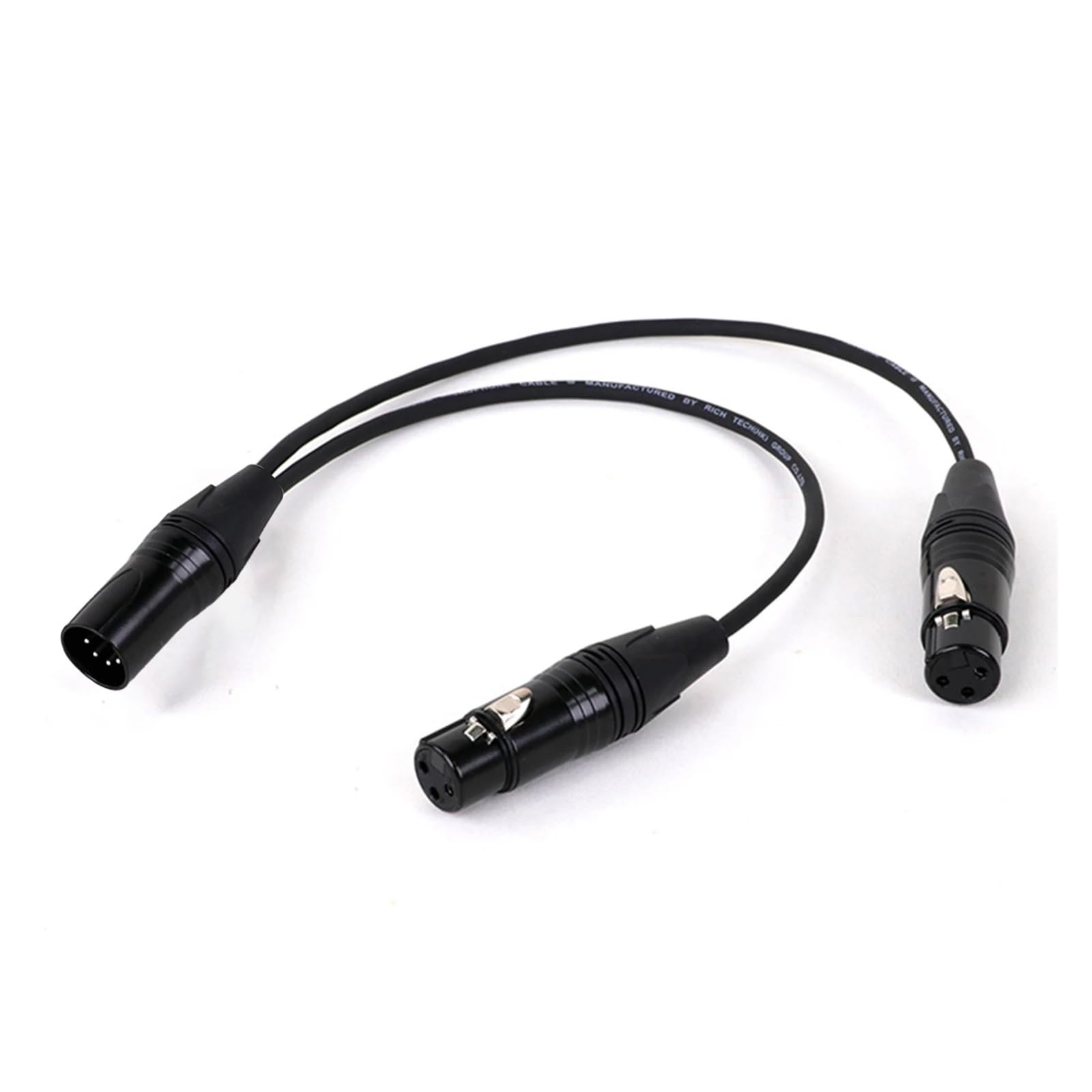 Cavo audio sdoppiatore a Y, da 5 pin femmina a doppio maschio a 3 pin, da 5 pin maschio a doppio femmina a 3 pin, cavo adattatore colorato(5M-3FX2-Black,5m)