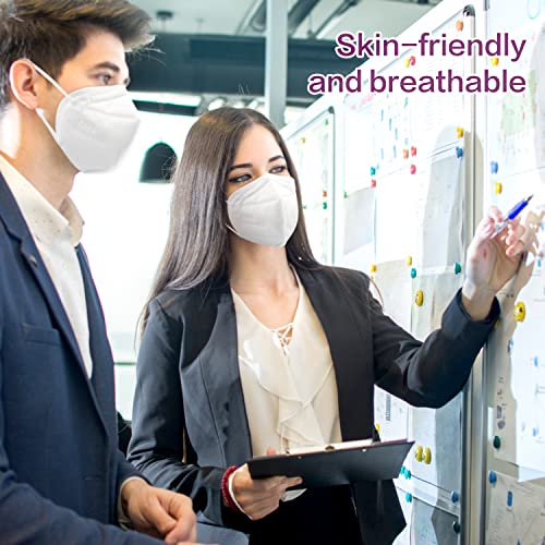 Miuphro Kn95 Face Mask 50 Pack, Disposable Respirator Masks, 5 Layer Design Safety Mask For Protection, Ideal For Men And Women (White) #TOP6