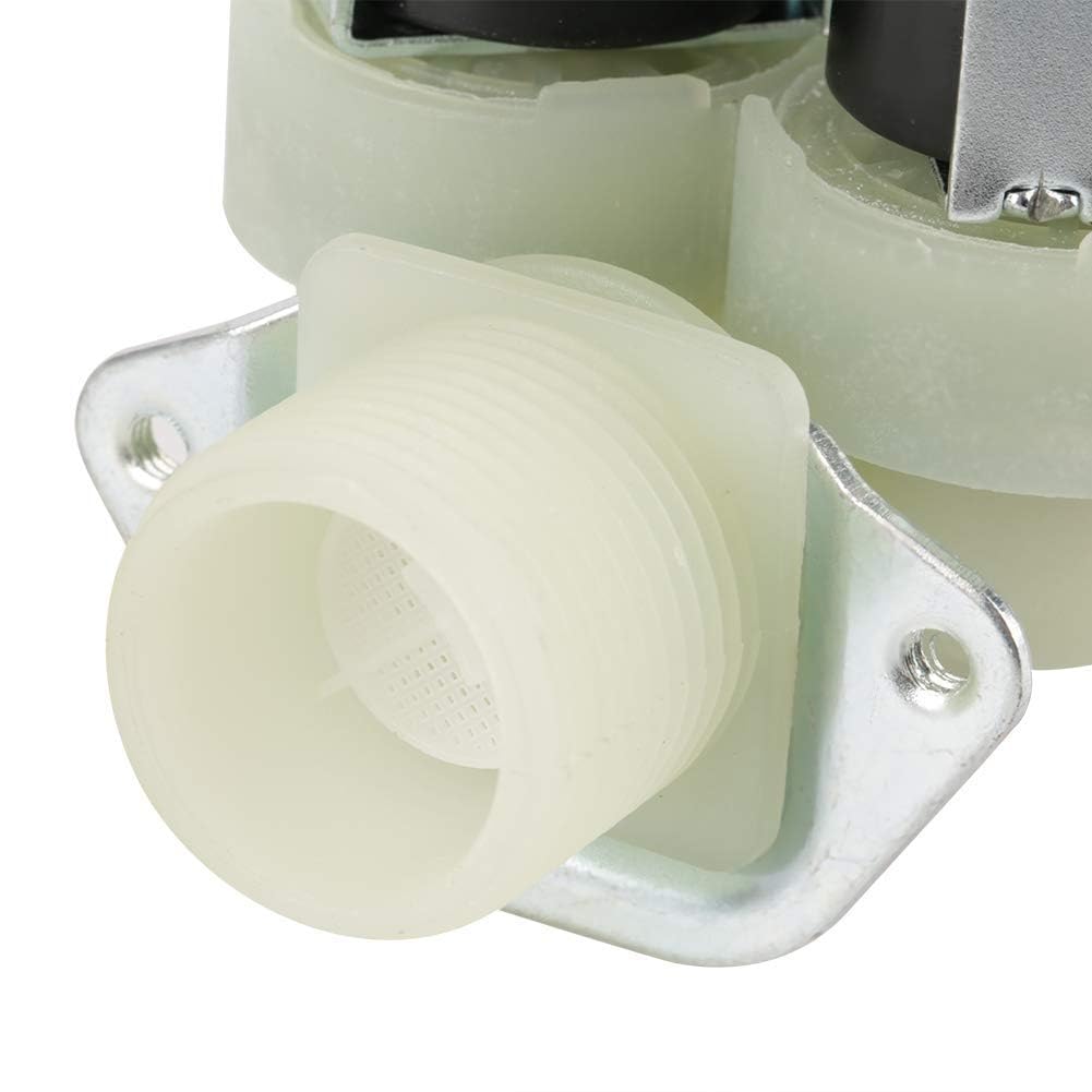 Electrovanne Electrique Entrée d'Eau 3 voies N/C Normale Fermée Électrovanne de Machine à Laver Electrique Plastique CA 220V G3 / 4
