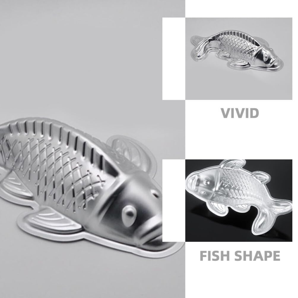 Molde De Carpa Para Hornear 2 Piezas Aluminio Para Pasteles Gelatina Herramientas Multifuncionales