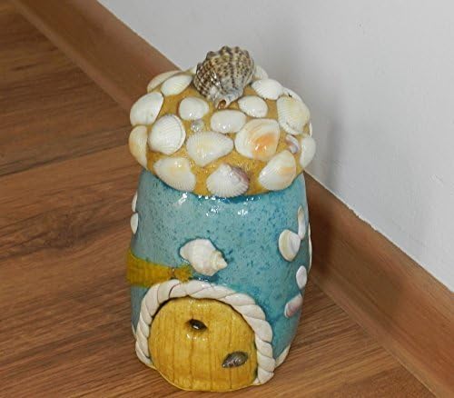 Beach fairy house, sea shell house, tropical color house, beach gnome home, ocean fairy house, lighted beach house, beachside fairy home