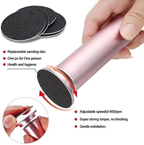 Dr.pedi Callus Remover For Feet Electric Foot (Speed Adjustable) With 60Pcs Replacement Sandpaper Discs Professional Pedicure Foot File For Women Men Dead Dry Hard Skin Calluses Pink #TOP4