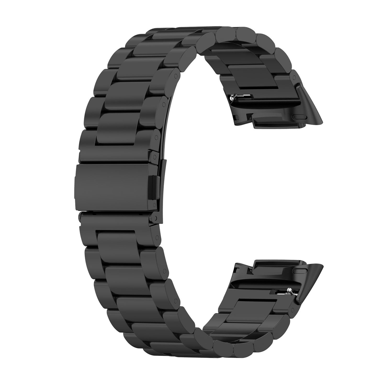 Straps Compatible with Fitbit Charge 6 Strap, Metal Stainless Steel Wristband Replacement Business Band for Fitbit Charge 5 /Charge 6 Activity Tracker (Black)