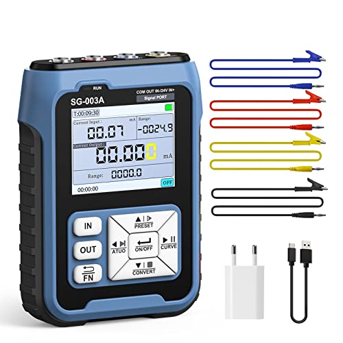 Seesii Upgraded Sg-003A Signal Generator, 4-20Ma 0-24V Adjustable Analog Current Voltage Generator Simulator With Real-Time Curve, Historical Record, Multiple Signal Programmable Function Generator #TOP15