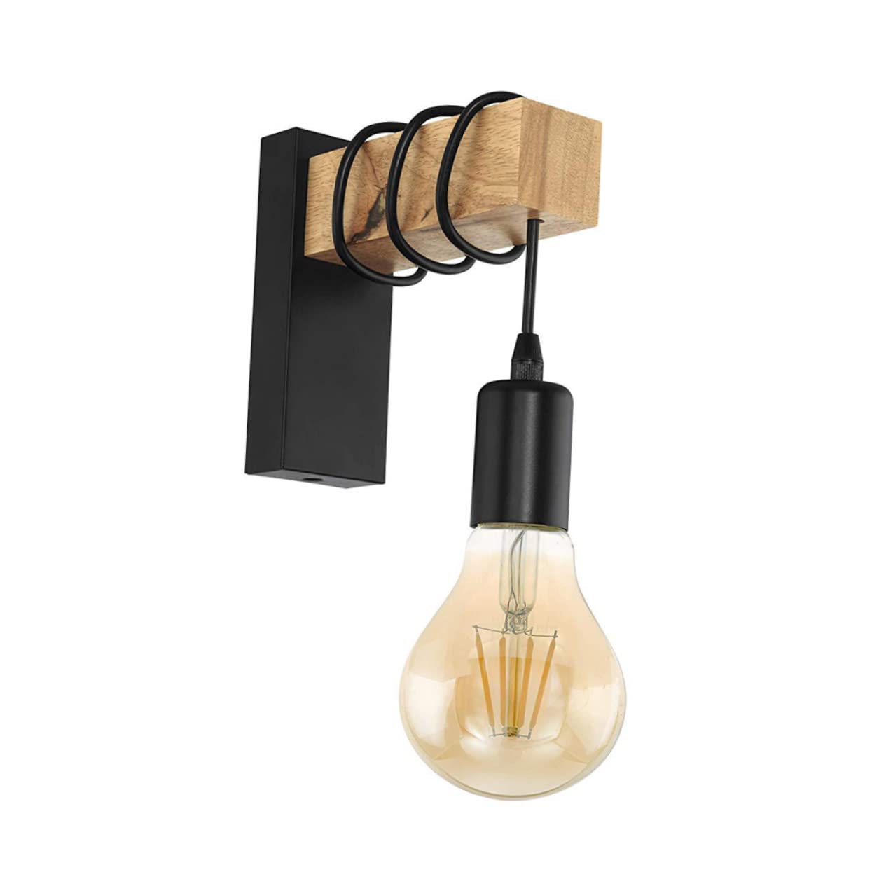 Aplique de pared de hierro antioxidante con diseño artístico de madera 8
