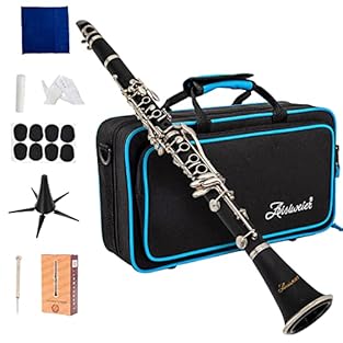Beginner's preferred High quality clarinet, durable,Memory carbon steel spring needle, excellent sensitivity, is a very suitable for beginners to learn a clarinet instrument Equipped with 65MM and 62MM connecting pipe, used interchangeably, is the be...