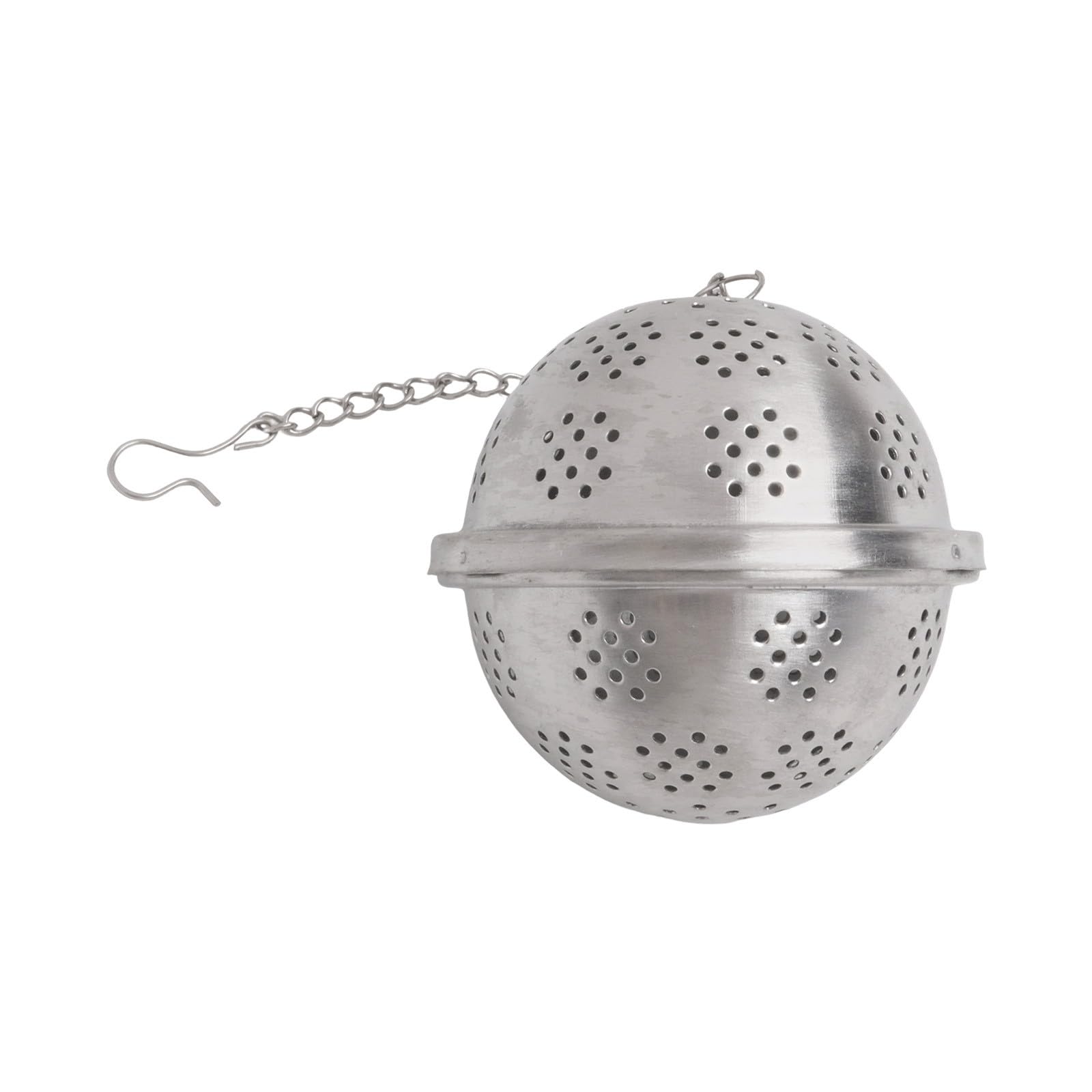 Bola de filtro de chá de malha fina com gancho, 304 para infusor de especiarias de aço