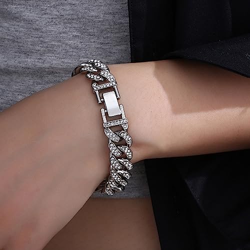 Pulsera cubana de plata 925 para hombre 21 cm miniatura 5