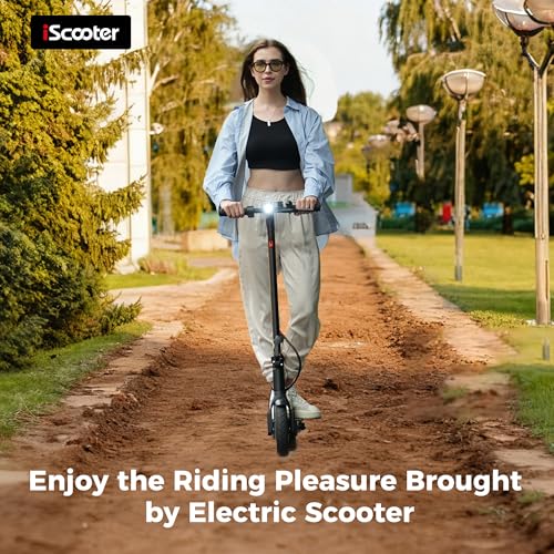 iScooter Electric Scooter, 350W Motor i8/i9 Electric Scooters Adult with Cuise Control, 20-30KM Range, 8.5Inch Tires, 3 Speed Mode, Double Braking System Fast E Scooter for Adults and Teens - Image 6
