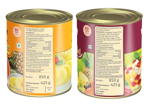 Image of Birla Morton Fruit Cocktail 850 Gm & Pineapple Slices 850 Gm Pack of 2